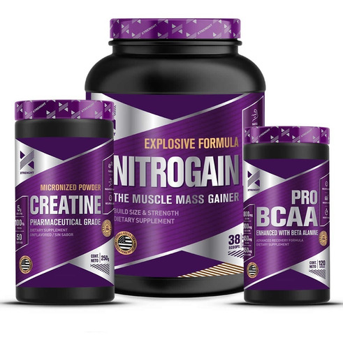 Xtrenght Nitrogain 1.5 Kg Proteína + Bcaa Pro + Creatina 