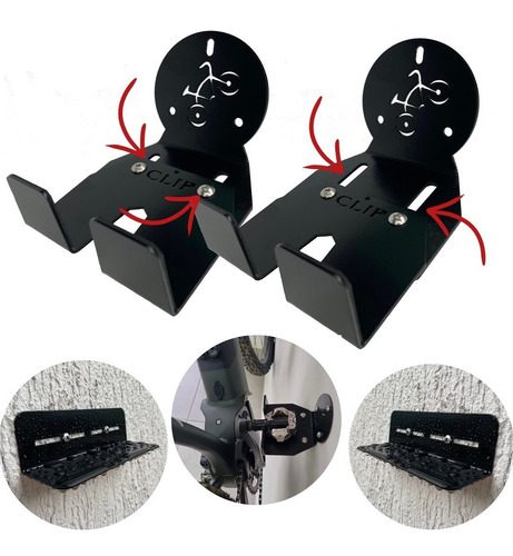 Imagem 3 de 10 de Suporte De Parede Para Bicicleta Decora Bike Para Pedal Clip