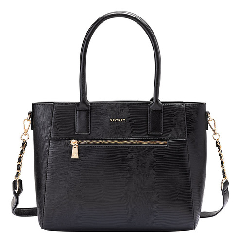 Cartera Tote Secret Virginia Fw24 Negro L