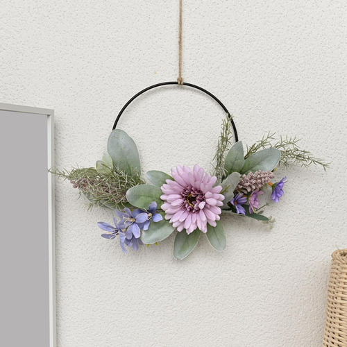 Corona De Flores Artificiales, Corona De Puerta, Colgante De