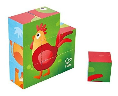Juego De Puzzle Hape Farm Animal Block, Multicolor X 2