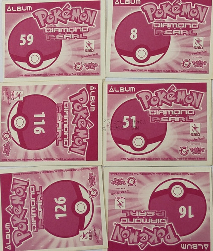 14 Laminas Del Álbum Pokémon Diamond & Pearl 