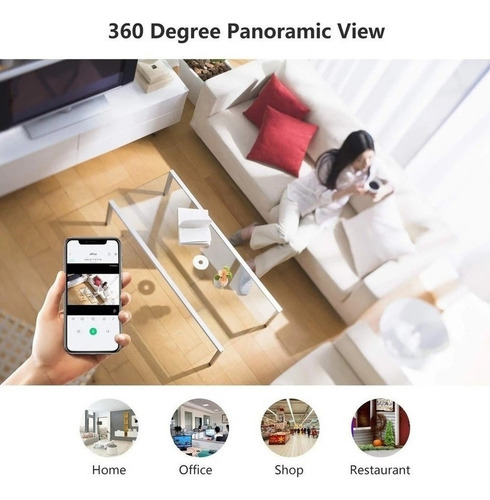 Cámara Panorámica 360 Seguridad Ojo De Pez Alta Definición