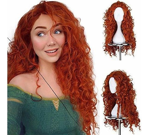 Pelucas - Jomico Merida Cosplay Wig For Women Brave Prin