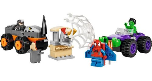 Imagem 2 de 4 de Lego Marvel Hulk X Rinoceront E Homem Aranha 110pçs - 10782