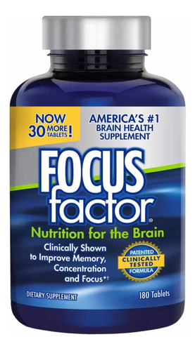 Focus Factor Brain Perfomance 180 Tabletas. Hecho En E.u.
