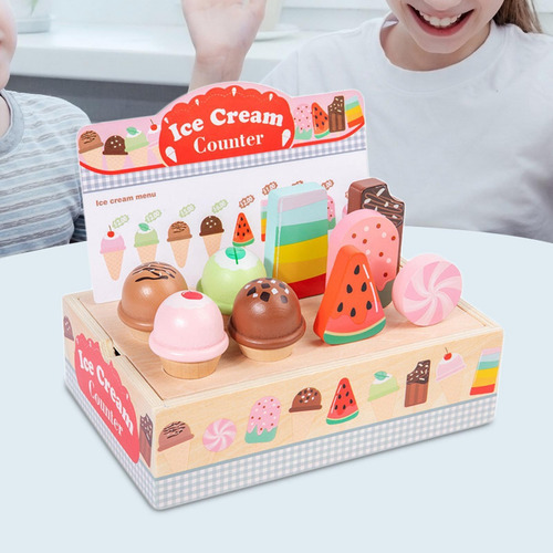 . Juego De Helados De Madera, Tienda De Juegos Para Niños,