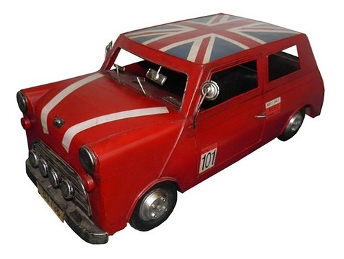 Carro Vintage Decorativo Mini Cooper Londres Retro Mr Bean