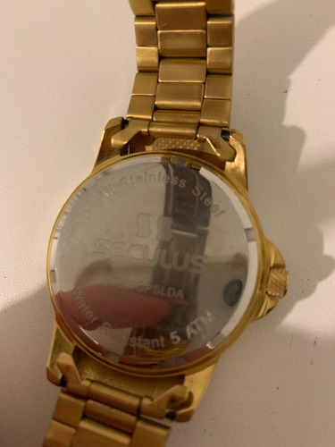 Relógio Seculus Feminino Long Life Analógico Dourado