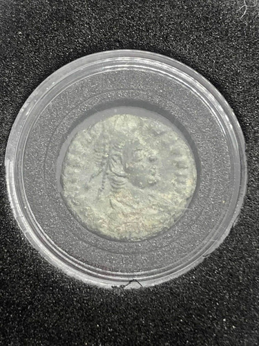 Wow Moneda Romana De Cobre Antigua Encapsulada Y En Su Caja (Usado)