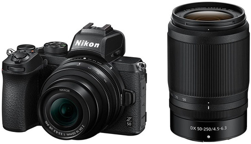 Imagen 1 de 1 de Cámara Digital Sin Espejo Nikon Z 50 Negra Con Kit De 2 Lent