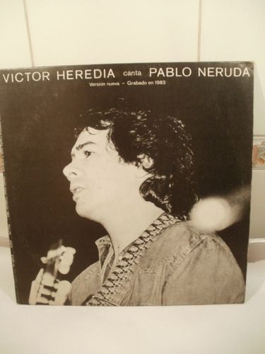 Tapa Lp Disco Vinilo Victor Heredia Canta A Neruda Caballito