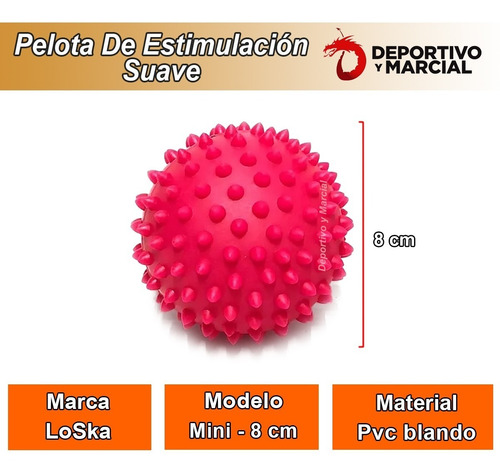 Imagen 2 de 9 de Pelota Masajes Pinches Rehabilitacion Texturada Estimulacion