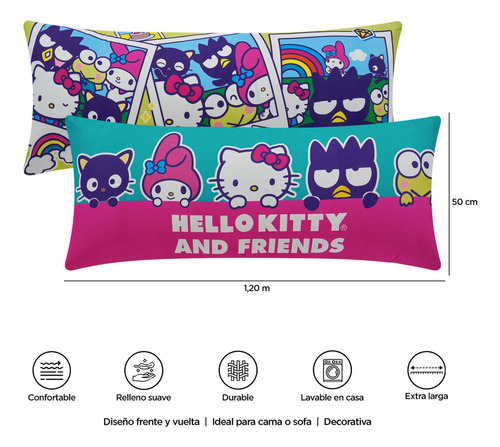 Almohada Súper Jumbo Hello Kitty Friends - Providencia Color Multicolor