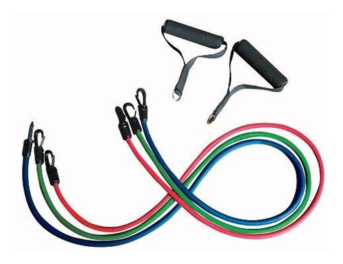 Set Pack 3 Bandas Elasticas De Resistencia Con Manijas Ofert