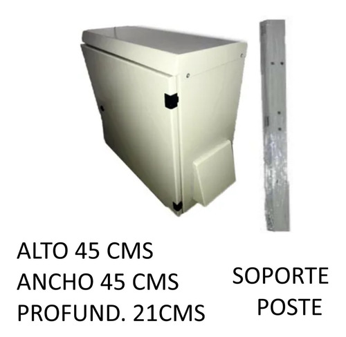 Gabinete Metal Poste Soporte Cctv Seguridad Camara Exterior