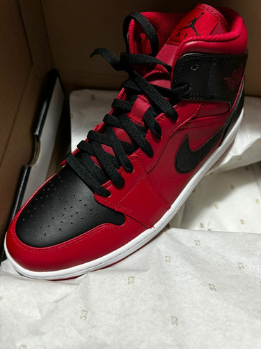 Jordan 1 Mid Bred Reverse 30mx Rojo Negro