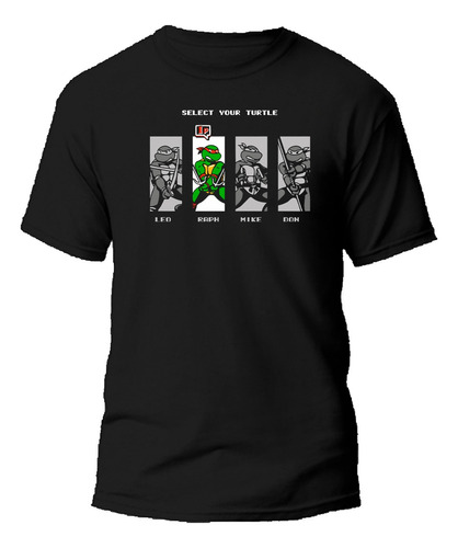 Remera 100% Algodón Tortugas Ninja Todos Los Personajes