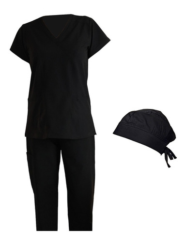 Imagen 1 de 8 de Uniforme Medico Scrub Gorro Pijama Quirurgica Conjunto Dama