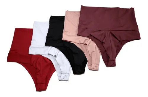 comprar Kit 10 Calcinhas Cintura Alta Fio Duplo Modeladora Cós Duplo