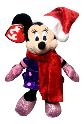 Imagem 1 de 5 de Boneca De Pelúcia P Minnie Mouse Rosa Natal Disney Original