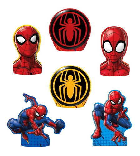 Decoração Mesa Grande - Enfeite E V A - Homem Aranha Spider