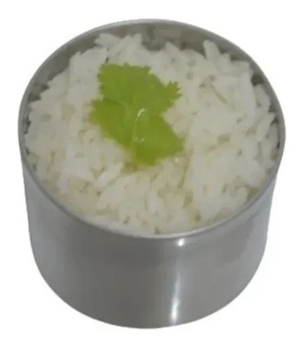 Aro Redondo Modelador De Arroz 8x5cm Em Aço Inox - 10 Peças