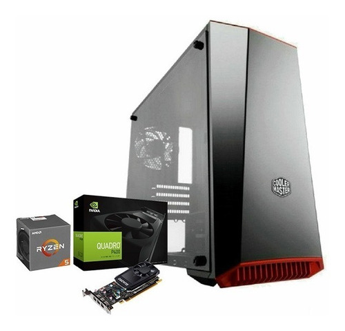 Pc Cpu Render Profesional Ryzen 5 16gb 1t Nvidia Quadro P400