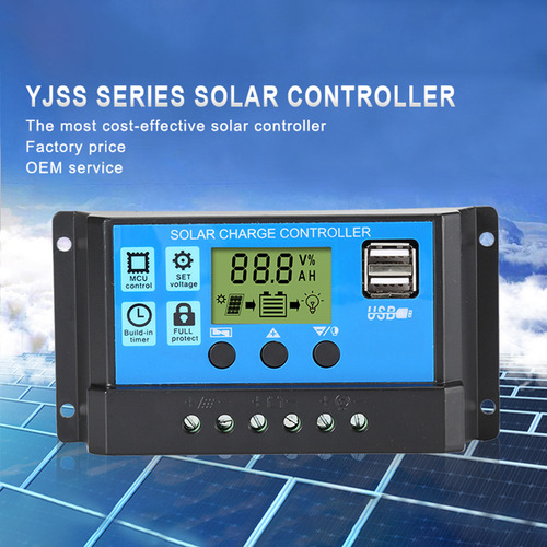 Controlador De Carga Solar 30a, Pwm, Pantalla Lcd, Usb Dual,
