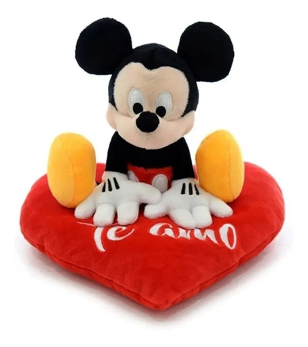 Mickey Peluche 20 Cm Sobre Corazón Te Amo Phi Phi Playking