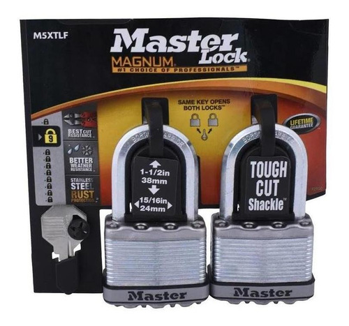 Candado Gemelos Master Lock Arco Largo 51 Mm M5xtlf