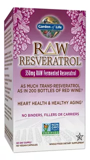 Garden Of Life Probiotico Resveratrol 350mg 60 Capsulas