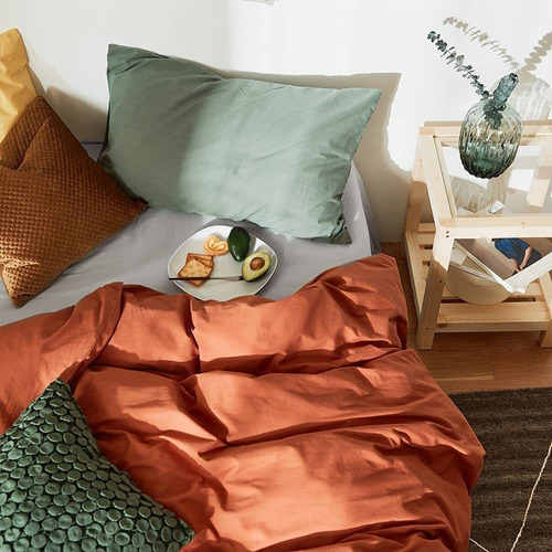 Imagen 8 de 9 de Ropa De Cama Color Caramelo Funda Nórdica Full Queen C...