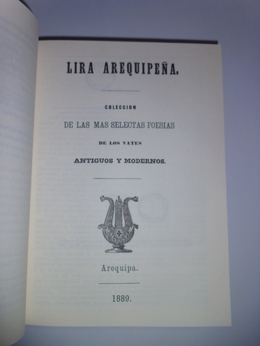 Lira Arequipeña (edición Facsimilar) / Autor Varios Completa