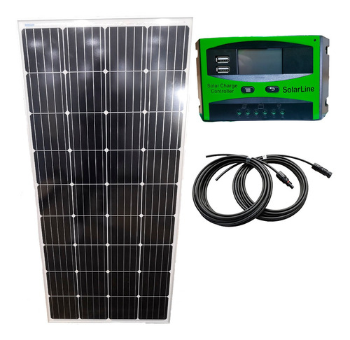 Panel Solar Fotovoltaico 185 Watts 185wp Regulador 30a +8mts