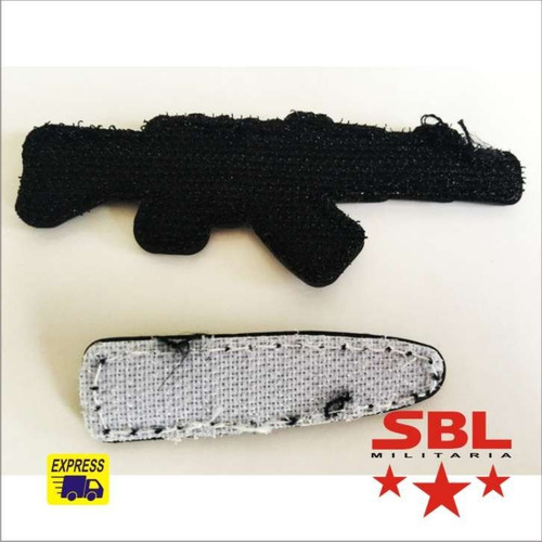 Funny Patch Emborrachado Ak + Bala Traçante De Fuzil