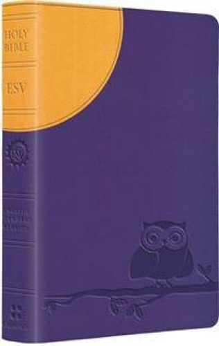 Imagen 1 de 10 de Compact Bible Esv Moonlight Owl Purple Yellow