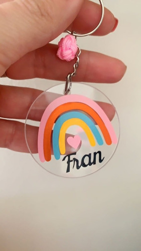 Llaveros Arco Iris Personalizados En Acrílico X20