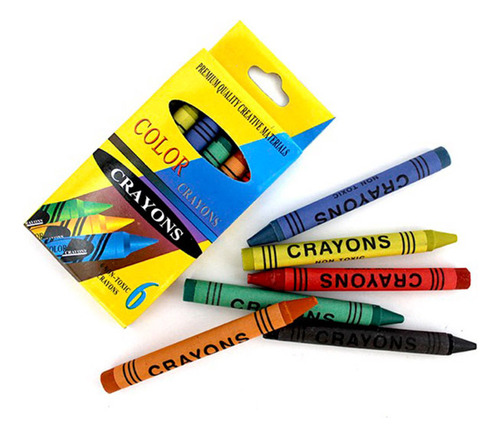 10 Cajas Crayolas Económicas Fiesta Piñatero Regalo 60pz