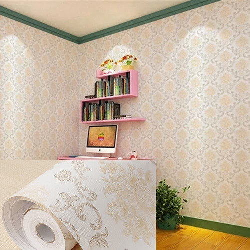 Simplelife4u Oro Damasco Autoadhesivas Shelf Cajon Liner De