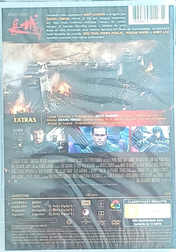 Dvd A Grande Muralha- Original- Lacrado De Fábrica