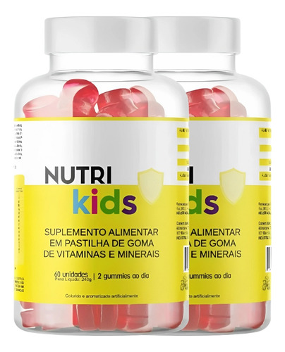 Vitamina Nutri Kids Para Crescimento Criança Infantil 2un