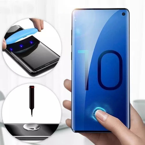 Imagen 1 de 6 de Protector De Pantalla Curvo Uv 5d @ S8+ S9+ Note 9 10 10+