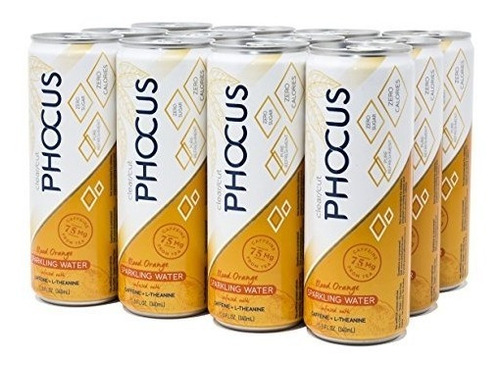 Phocus Caffeinated Agua Con Gas (blood Orange)