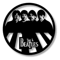 Comprar Cuadro Decorativo The Beatles Madera Calada Mdf Negro 25cm