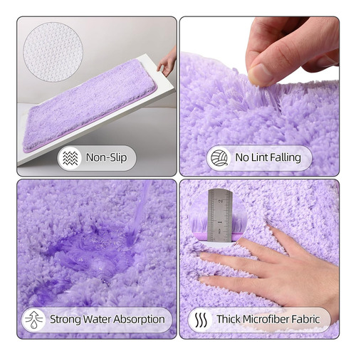 Juego Accesorios Baño Con Cortina Ducha Y Alfombras Antidesl