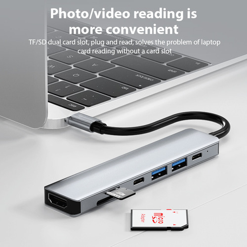Estación De Acoplamiento Versátil Con Cabezal Tipo C Usb3.0+