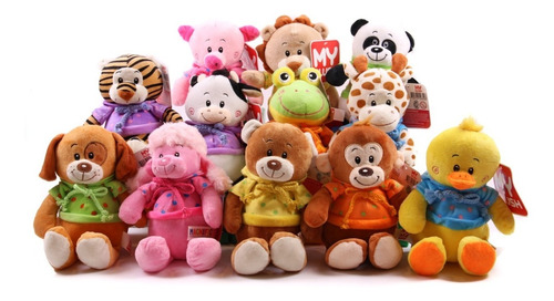 Peluche Animalitos Con Buzo 25cm Magnific 7605