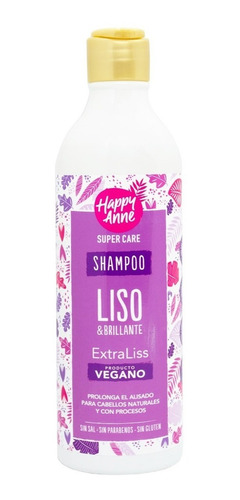 Happy Anne Liso & Brillante Shampoo Cabellos Lisos Vegano