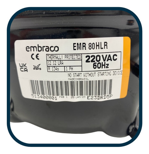 Motor Embraco EM2U80hlp 220 V